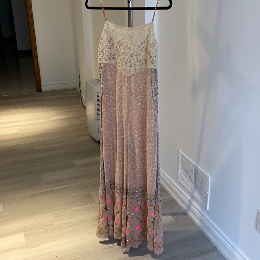 Sequined jumpsuit wide leg